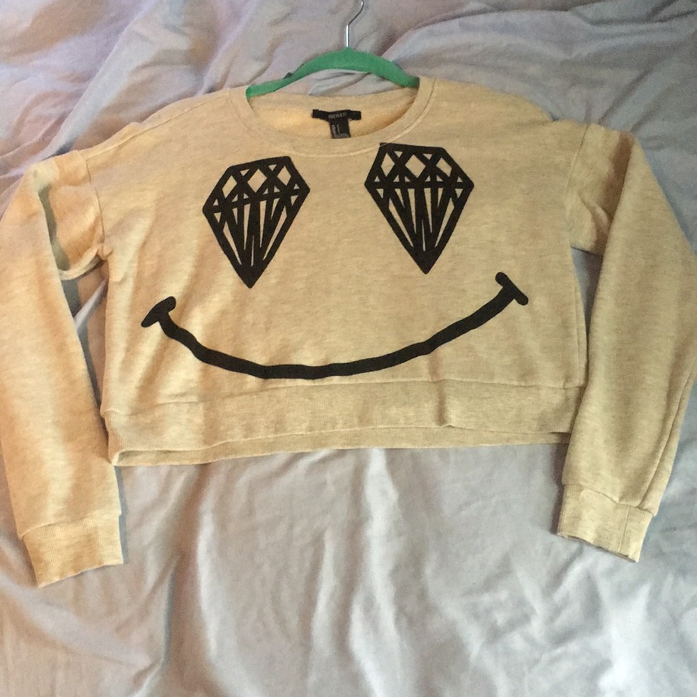 Grey crop top sweater